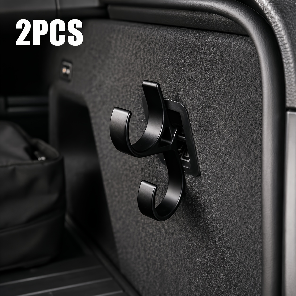 TEMU 2 Car Umbrella Hooks, Universal Trunk Hanger, Suitable For Storing Umbrellas, Towels, Fishing Rods, And Camping Gear. No Drilling Required,