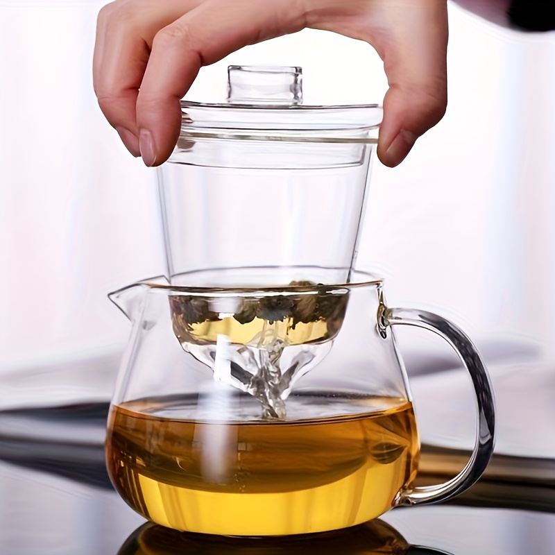 Borosilicate Glass Kettle & Filtered Tea Maker With Beak Spout - Heat-resistant Suitable For Tea/coffee, Dishwasher Glass Teapot (boiling & Brewing)