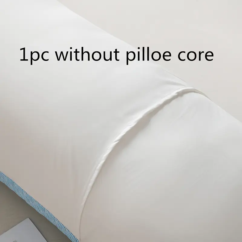 1pc light blue long pillowcase for couples cooling ice bean technology 350g heavyweight fabric no pillow core included cooling pillowcase quilted texture breathable fabric Product details 7