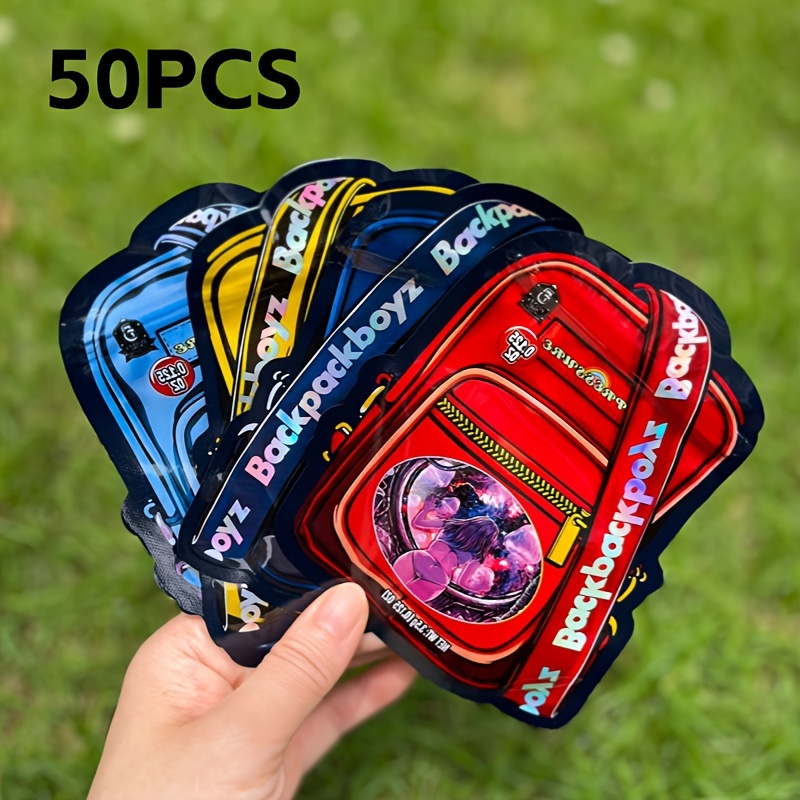 TEMU Random Patterns 10/50 Per Pack, Straw Bags, Packaging Bags, Storage Bags, Resealable Bags, Zipper Bags, 3d Bags, Pet Film Bags, Vanilla Bags,