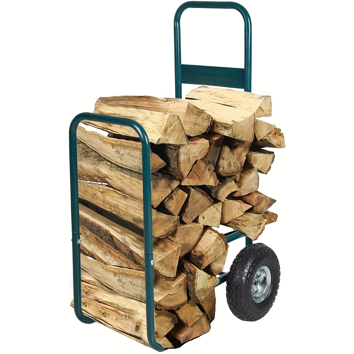 

1pc, Rolling Wheeled Firewood Log Cart Portable Log Rack With Wheels For Backyard Lawn Garden Supplies