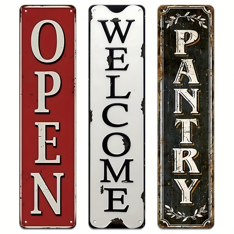 

Vintage Metal Tin Street Sign - 1pc, Novelty Iron Wall Art Decor For Home, Bar, Cafe, Garage, Bathroom - 16x4 Inch - Pre-drilled Holes For Easy Mounting Major Material: Iron