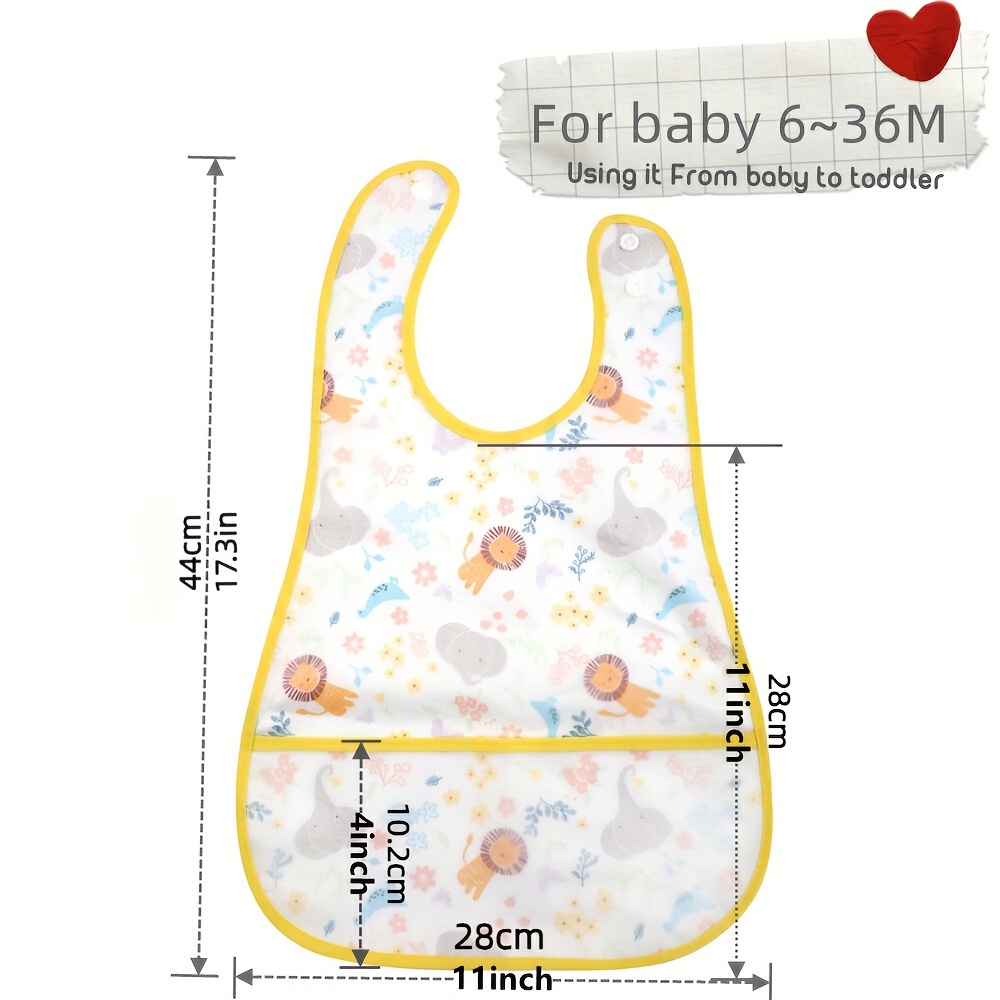 3 uds. De baberos impermeables para bebé, baberos de manga, babero lavable,  protección contra la humedad, 6-36 meses MFZFUKR LL-1610