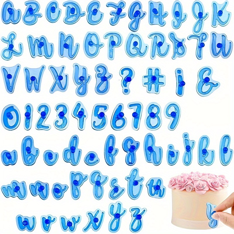 

26/31/66pcs, English Letter 4-in-1 Fondant Silicone Mold, Durable Lowercase Alphabet Mold For Creative Cake, Cookie, Biscuit Decorations