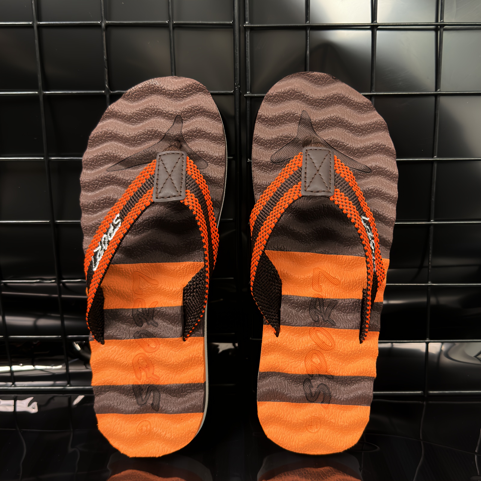 mens sporty camo flip flops breathable comfortable slip on thong