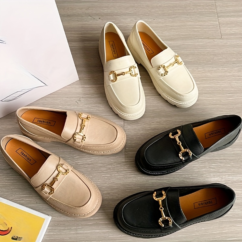 JXpxbao Damen Mokassins - PU Loafers Flach Freizeitschuhe