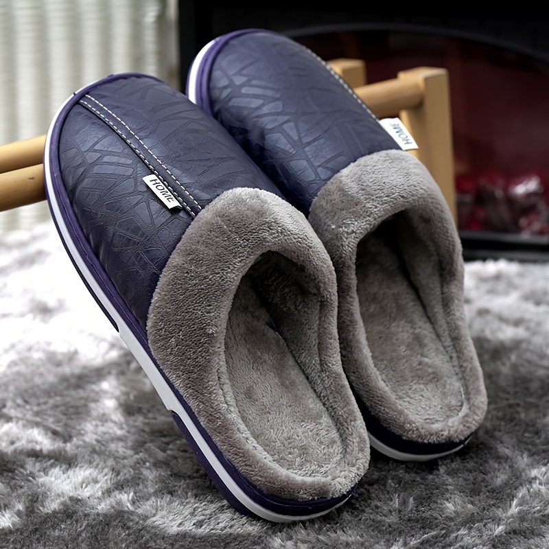 

Large Size Men's Home Slippers - Soft And Comfortable, Easy To Take , Non-slip Velvet , Suitable For Indoor Walking, Suitable For Autumn And Winter