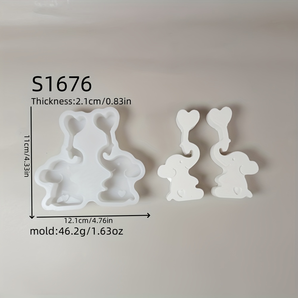 Image of Resin Casting Molds Elephant Balloon Stereoscopic Decoration Silicone Mold Candle Silicone Mold Gypsum Decoration Silicone Mold Silicone Mold Home Decoration Epoxy Resin Mold 47 S1676