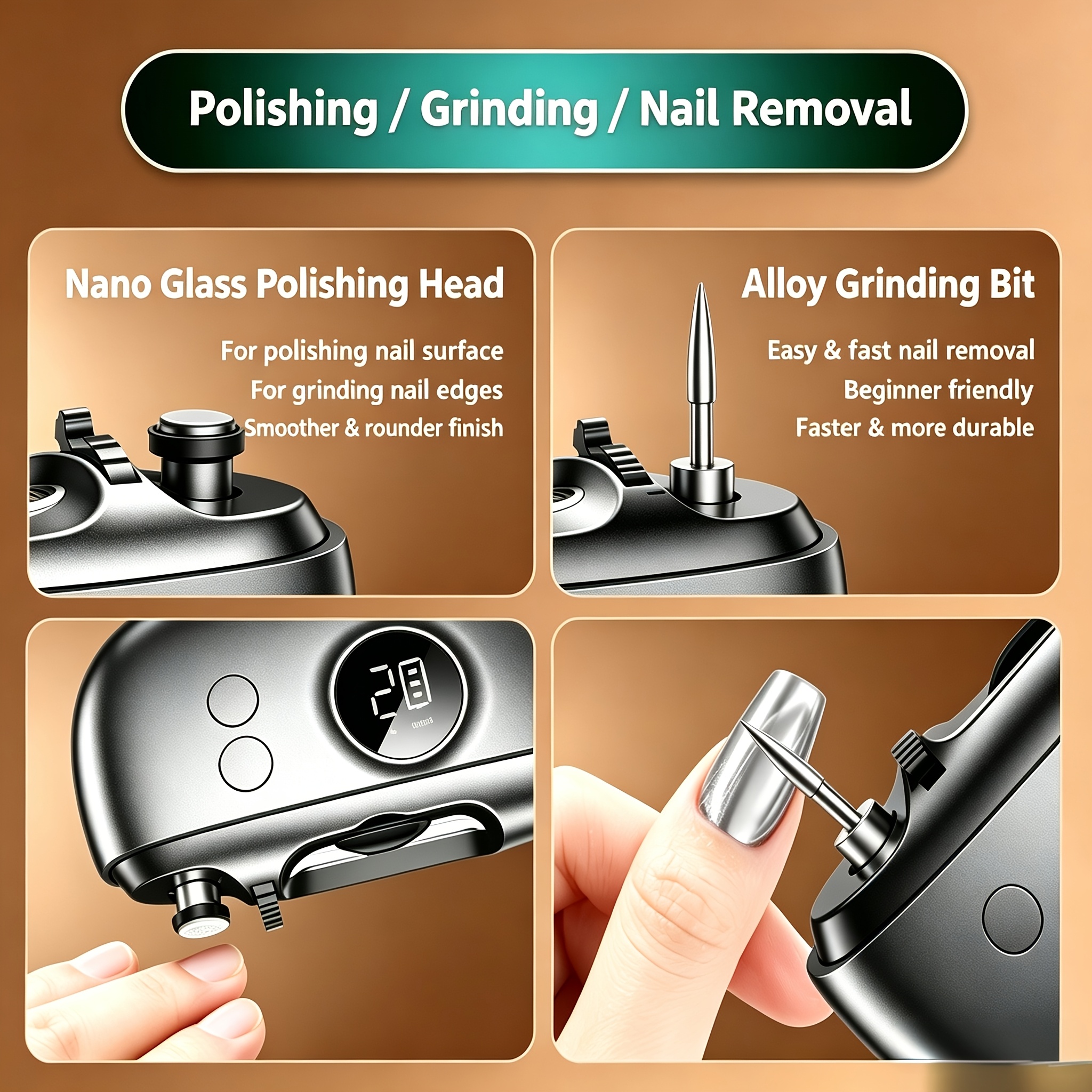Electric Nail Clipper with HD Magnifier for Elderly