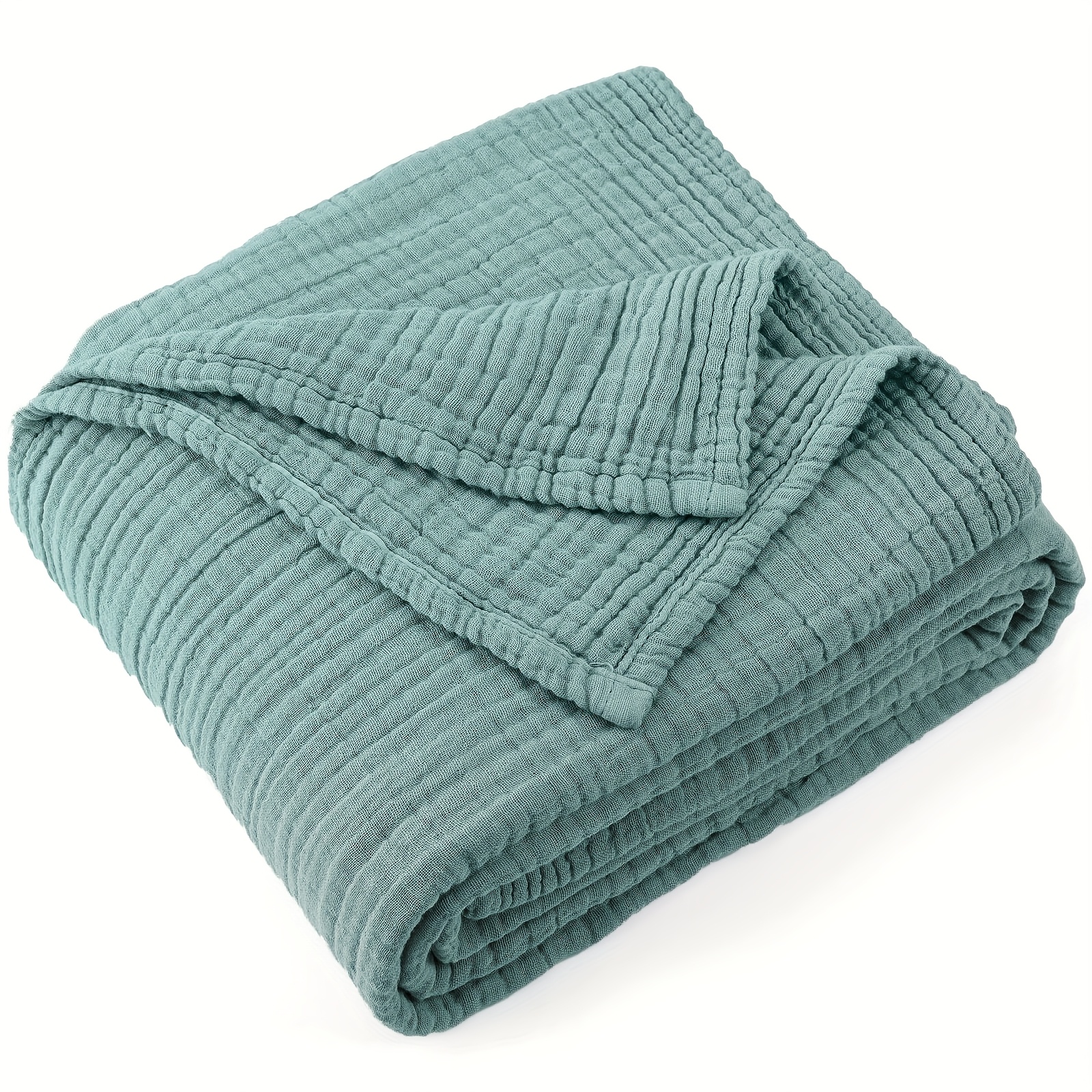 TEMU 100% Muslin Blankets 6 Layers, Cooling Blanket, Room Decor Blanket, Gifts, Breathable & Lightweight, Camping Stuff, Soft Gauze Blanket, Suitable