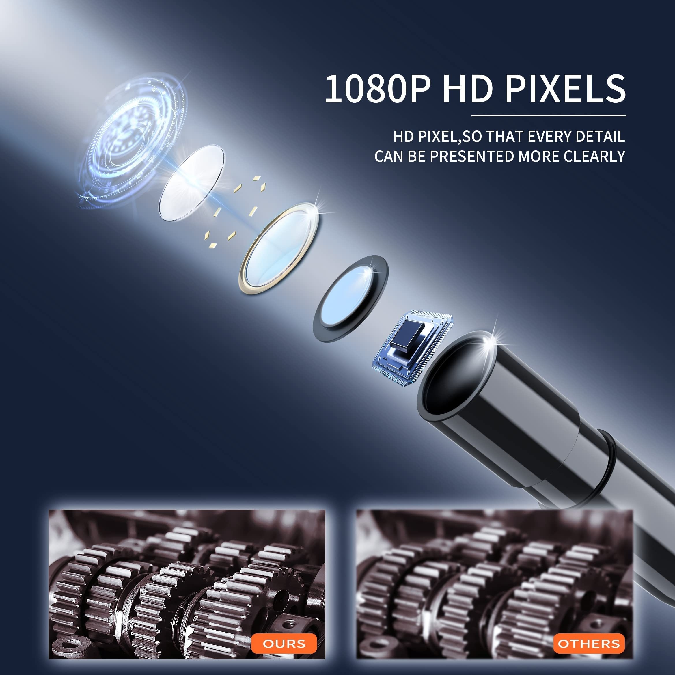 16.5ft Borescope Camera With Light, 4.3"/2.4" Endoscope Camera With Light, IP67 Waterproof Endoscope, 1080 HD Inspection Camera, Snake Camera, Endoscope Camera Gadgets For Men 12 16.5ft Borescope Camera With Light, 4.3"/2.4" Endoscope Camera With Light, IP67 Waterproof Endoscope, 1080 HD Inspection Camera, Snake Camera, Endoscope Camera Gadgets For Men - Image 12