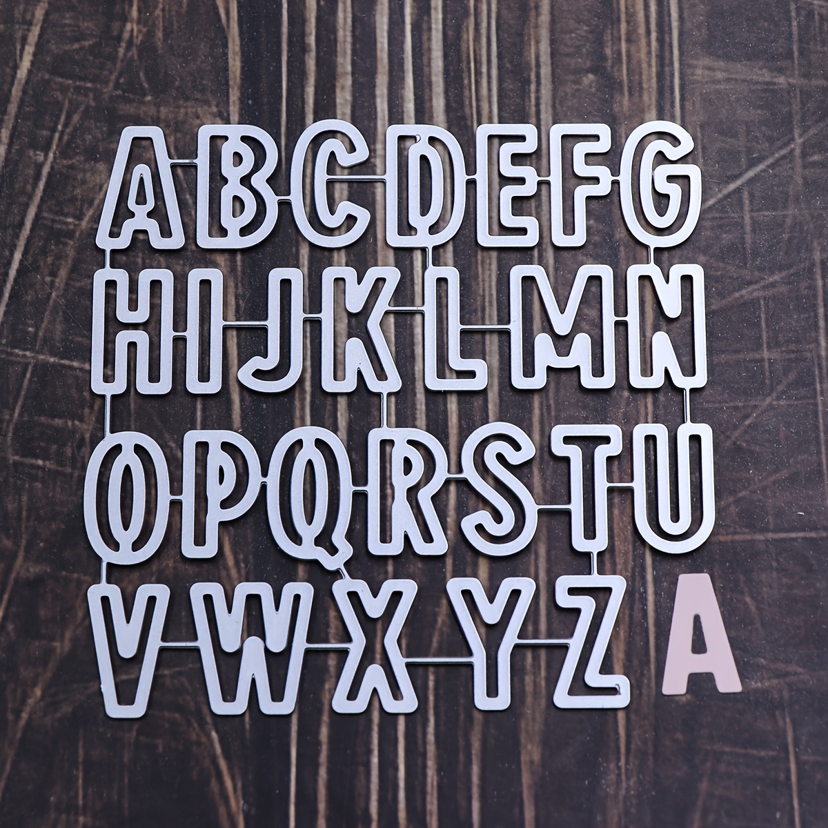 Image of 1pc Letters Metal Cutting Dies For Card Making, Diy Handmade Scrapbooking Crafts Stencil, Alphabet Die Cuts For Making Photo Album