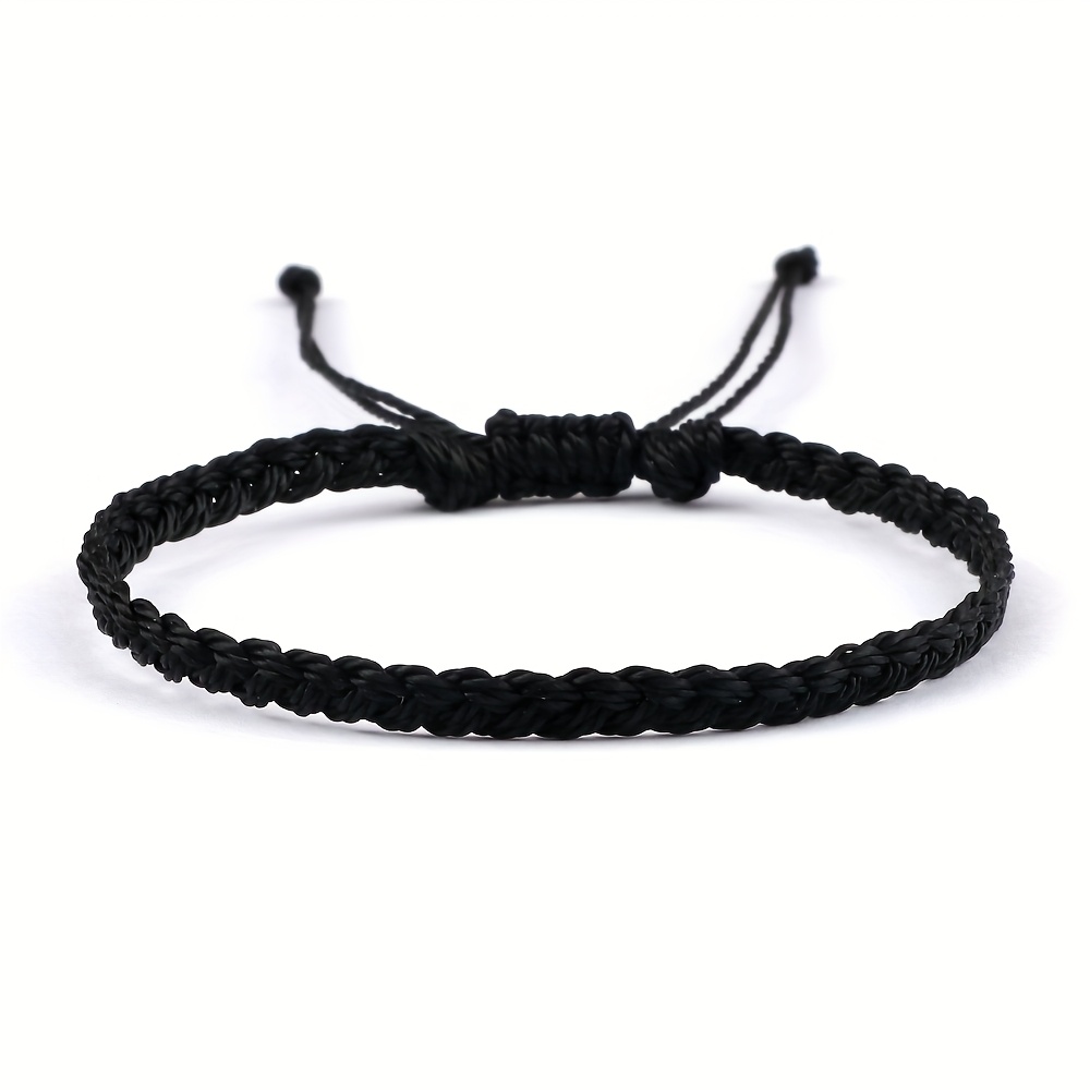 TEMU Schlichtes Handgewebtes Dreifach-Nylon-Seilarmband, Verstellbare Größe – Geschenk für Paare und Freunde, Unisex Alltagsaccessoire