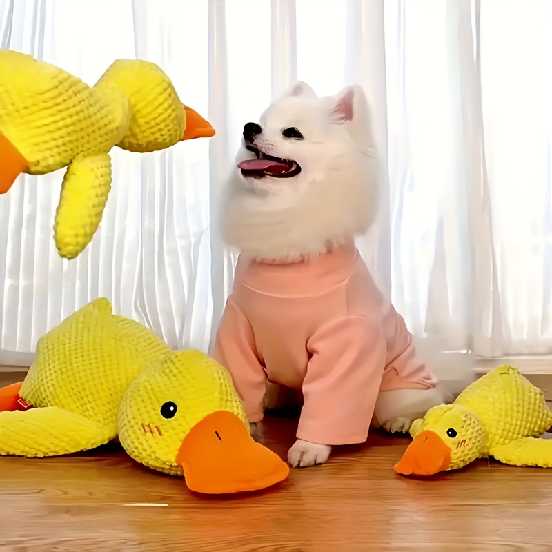 Squeaky Duck Dog Toy for Chewing and Self-Entertainment