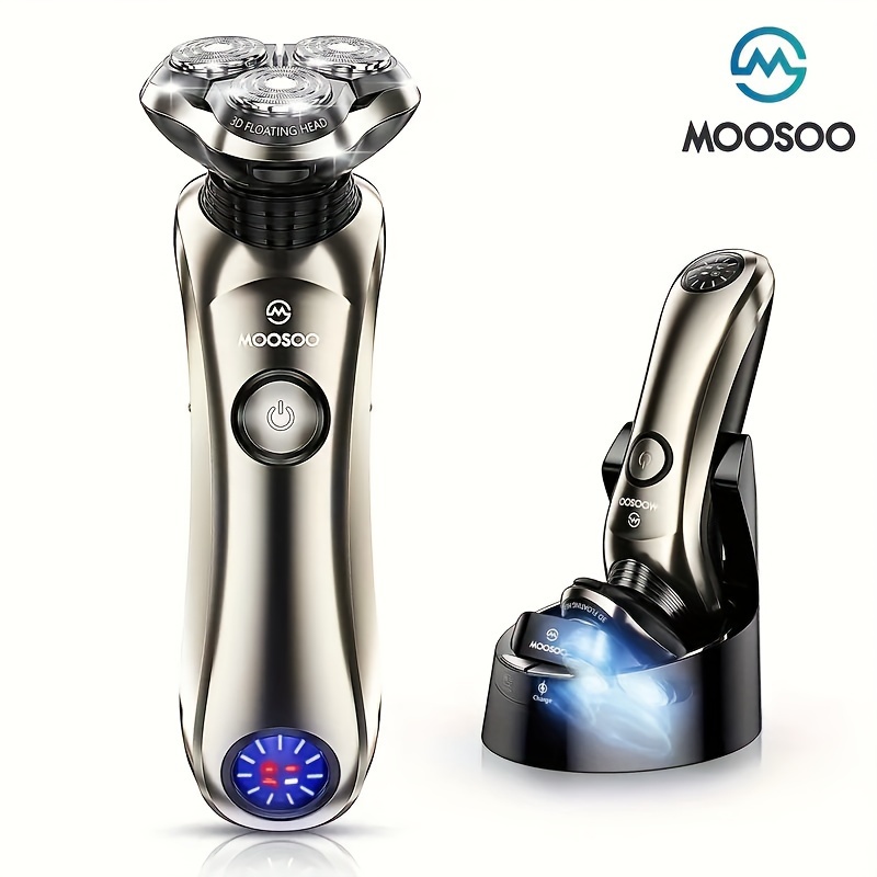 

Moosoo Men's Electric Shaver - Wet/dry With For Smart Lcd Display, Precision Trimmer & Quick 5-minute Charge, Includes Stylish Clean - Perfect Gift For Dad & Grooming Enthusiasts