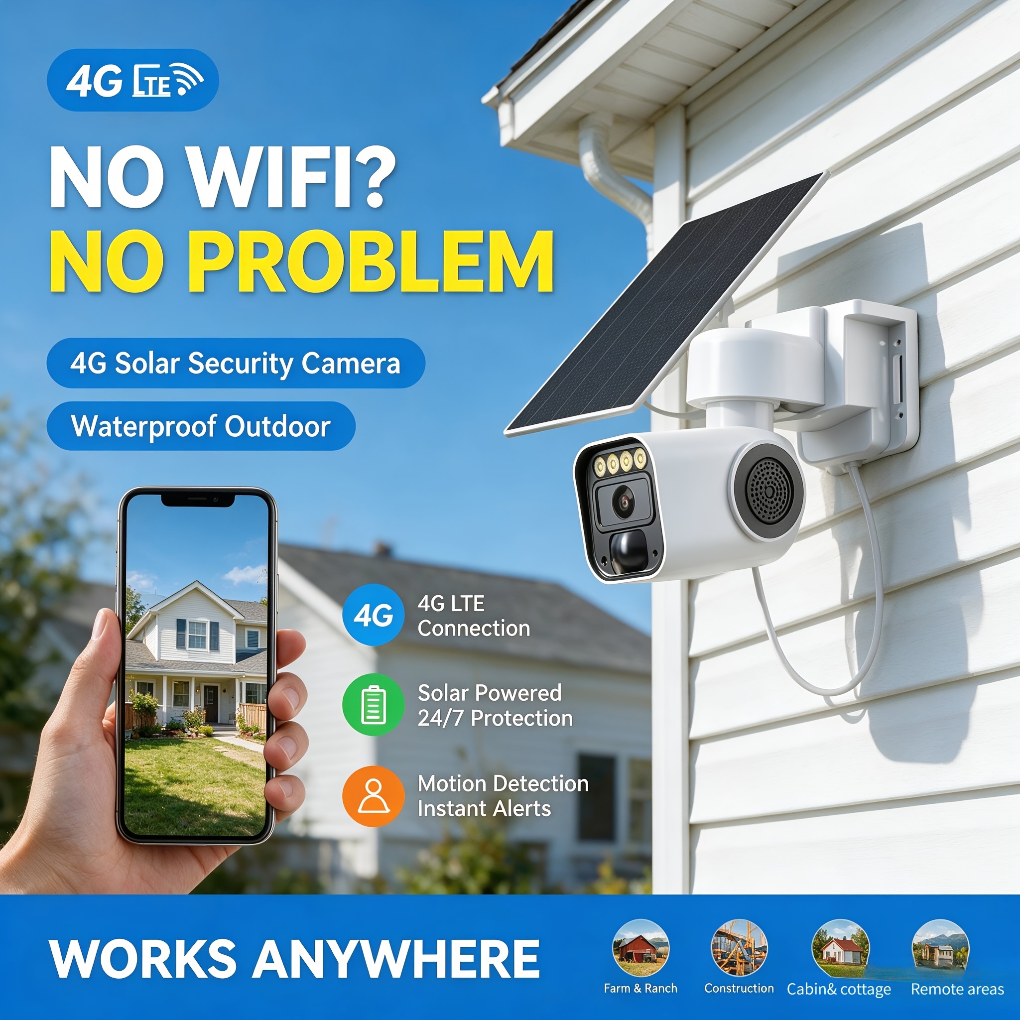 wireless solar security cameras sold on Temu United States