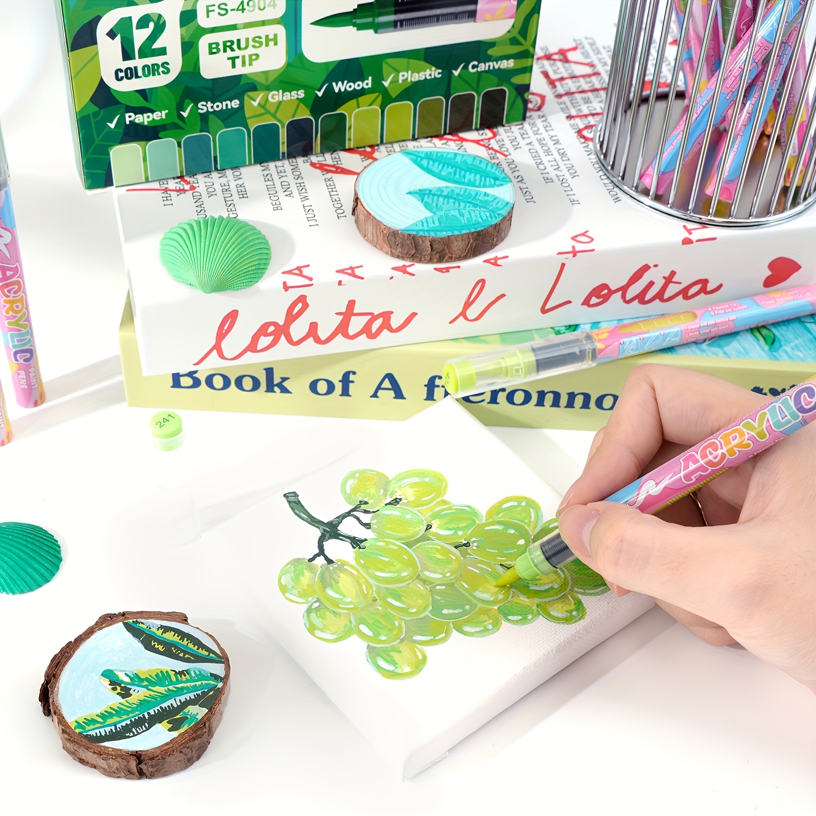 FLYSEA 96pcs Acrylic Markers Set for Art Drawing