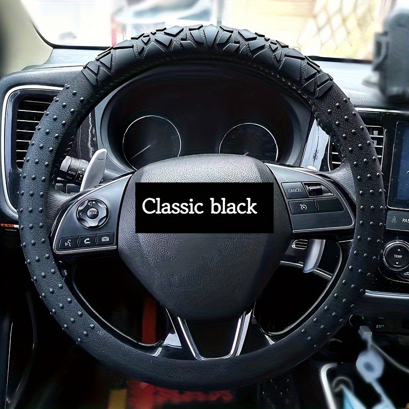 

1pc 33-42cm Car Universal Silicone Steering Wheel Cover, Elastic Steering Wheel Protector Cover, Soft Multicolored Car Decoration Cover