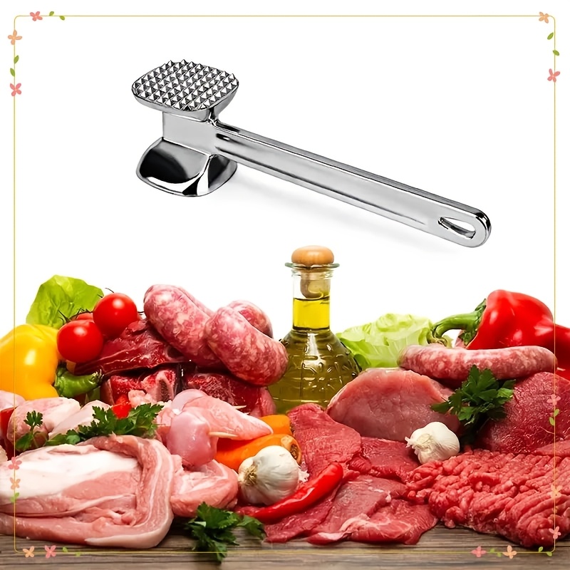 stainless steel meat tenderizer hammer dual sided steak beater for home use Product details 7