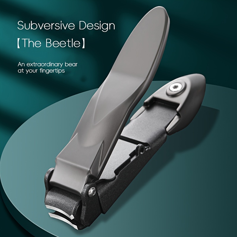 

1pc Sleek -inspired Nail Clipper - , Portable Stainless Steel Alloy, Modern , For Home Use