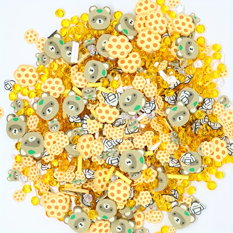 

Tranches d' Polymère Mignonnes Abeille & en - 20g de Paillettes Mélangées pour Bijoux DIY, Nail Art & Loisirs Créatifs de Scrapbooking