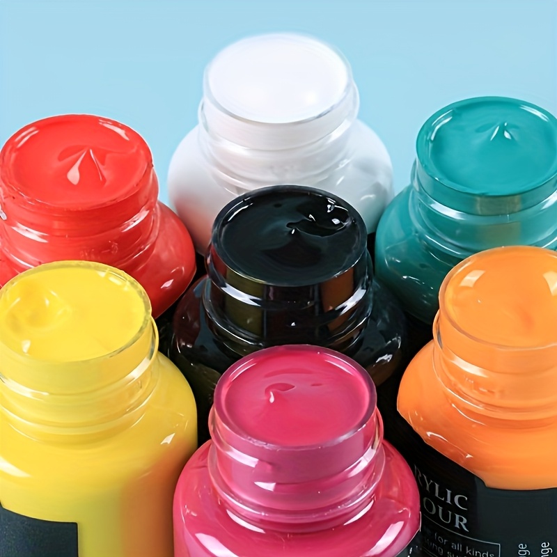 12-Color Acrylic Paint Set with Brushes, Palette, Easel & Canvas Frames