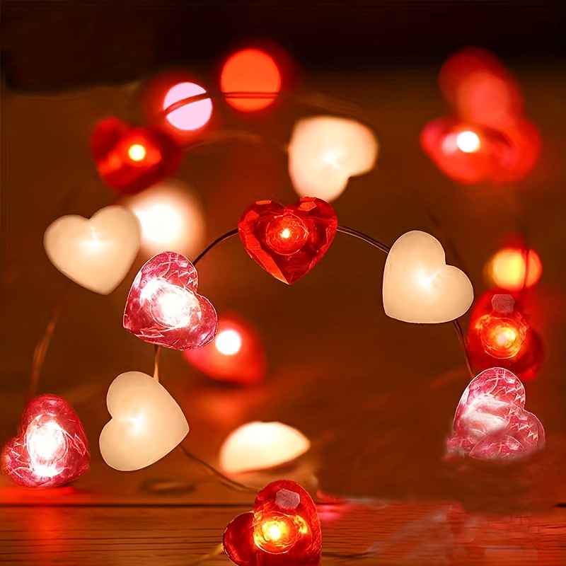 

Heart-shaped Led String Lights, Battery Powered, ≤36v, 's Day Decor, Couples Gift, No Battery Included