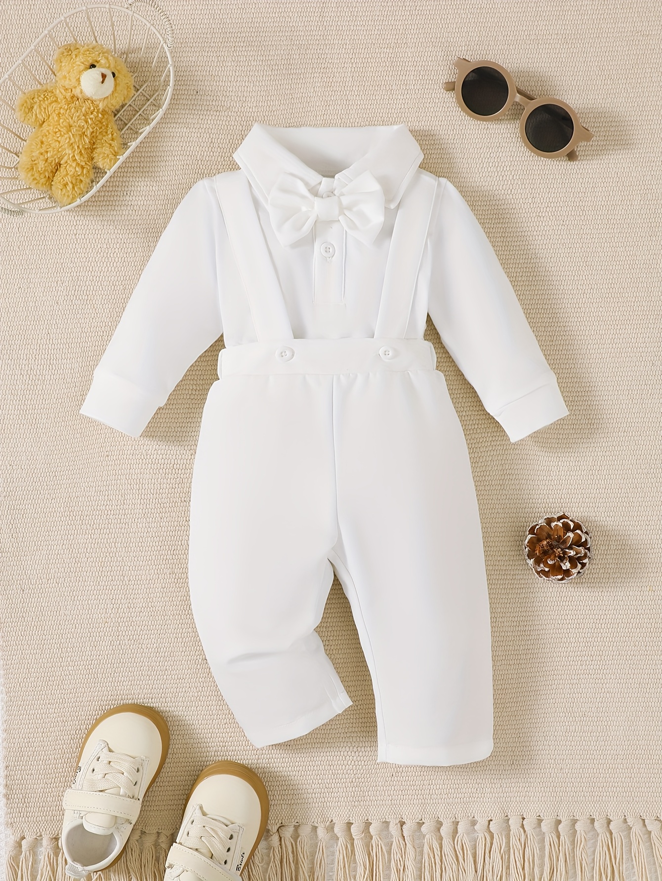 3pcs baby boy outfit solid color long sleeve shirt Temu Philippines