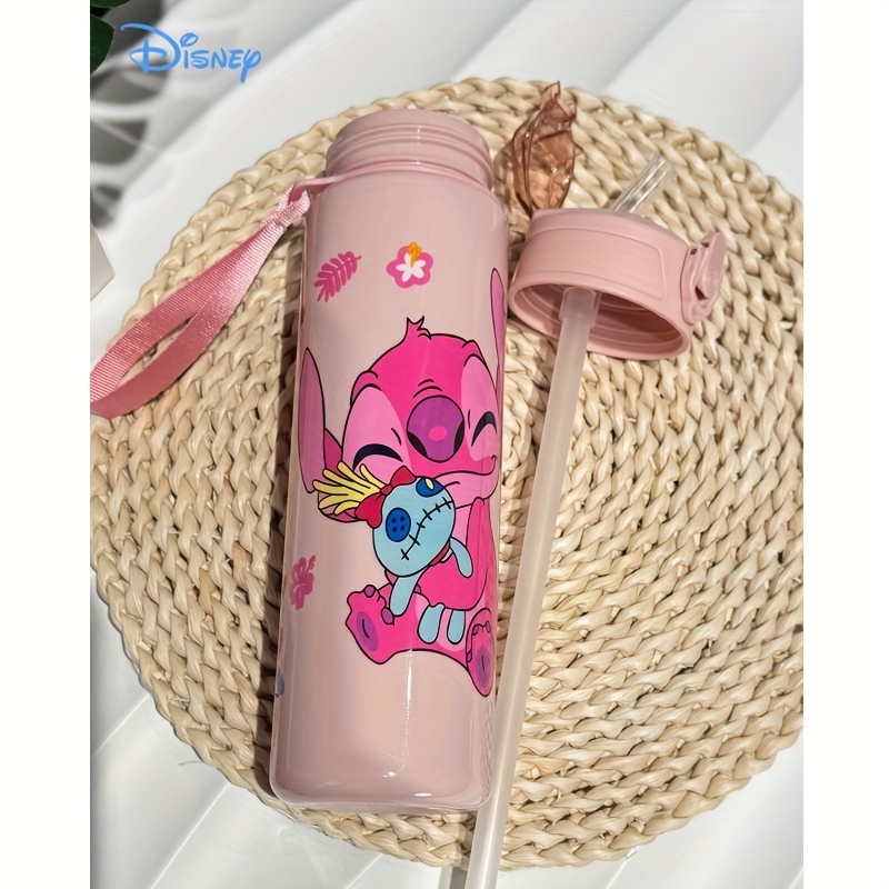 1pc Disney KLM Cartoon Transparent Sports Water Bottle, Leakproof with Pop-Up Lid, Lightweight Rectangle Design for Fitness, Running, Gym, and Outdoor Activities - Perfect Gift for Birthdays, Mother'S Day, Christmas, Easter, St. Patrick'S Day, Graduation, Gym Hydration Gear | Playful Design | Leakproof Lid