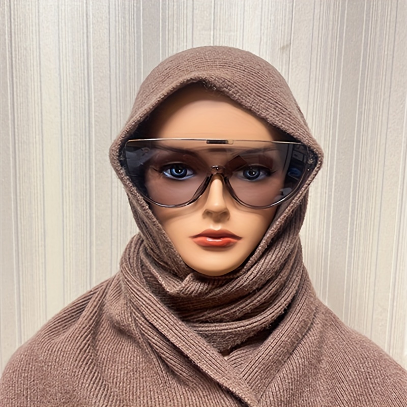 Oversized Sunglasses For Women Men Flat Top Shield - Temu