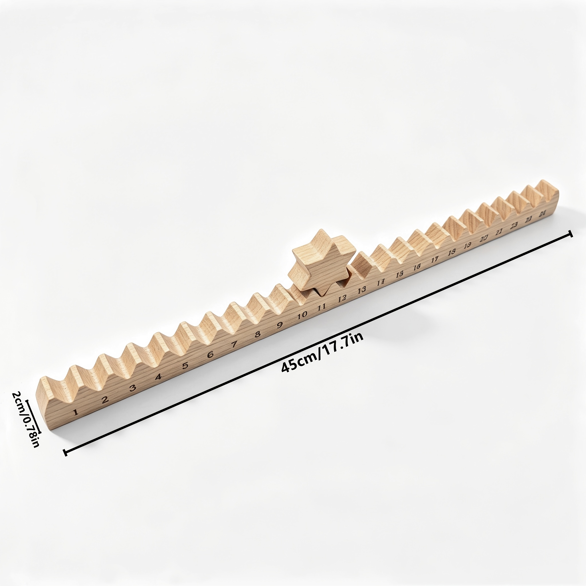 TEMU Wooden 24-day Advent Calendar With Star Slider Door - Artificial Christmas Countdown Calendar Suitable For, Tabletop, Shelf Decoration - Daily