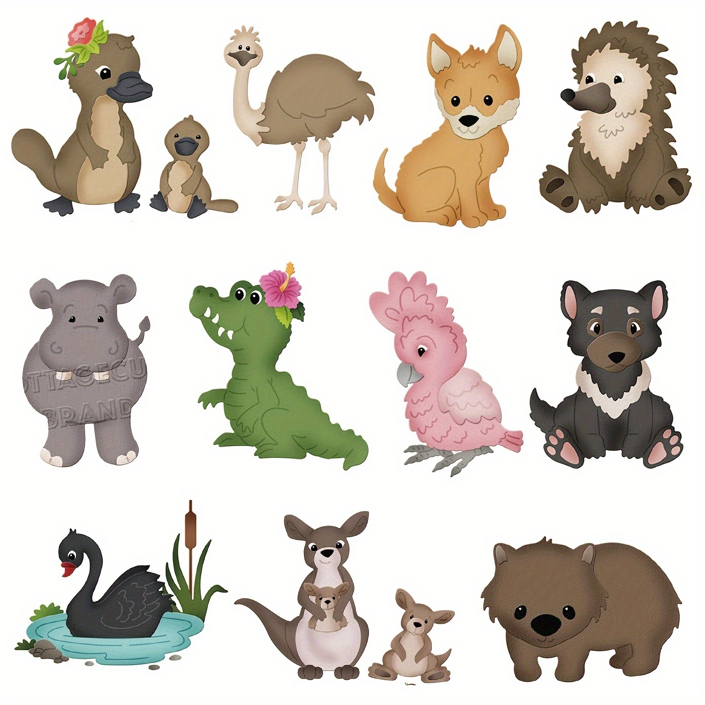 

A Set Of Forest Animal-shaped Cutting Dies For Diy Scrapbooking Crafts.