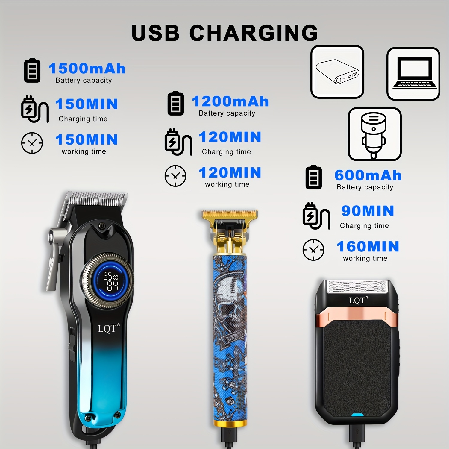 1 st/2 stks/3 Ppcs Elektrische Tondeuse Set