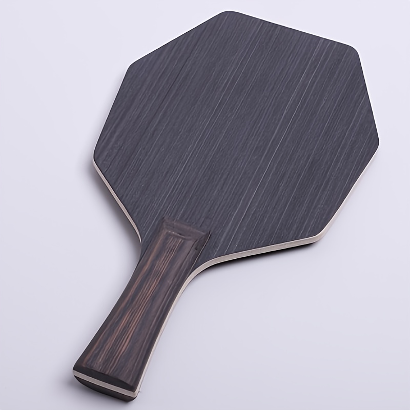 

1pc Hexagon Wood Table Tennis Racket Blade - 5-layer Construction, Smooth Gray , Ergonomic Handle For Training And