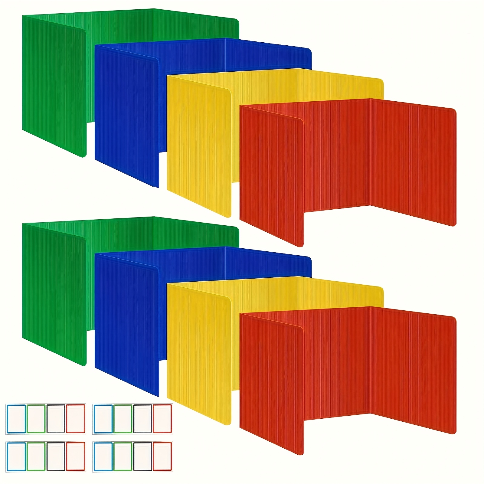 Set Of 8pcs Sturdy Plastic Privacy Screens And Desk Dividers For Educational And To Enhance Concentration And Interruptions