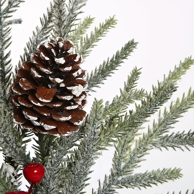 

White Sprinkled Pinecones - Christmas Decorations - Wooden Pinecones - 3-4cm/1.18-1.57in