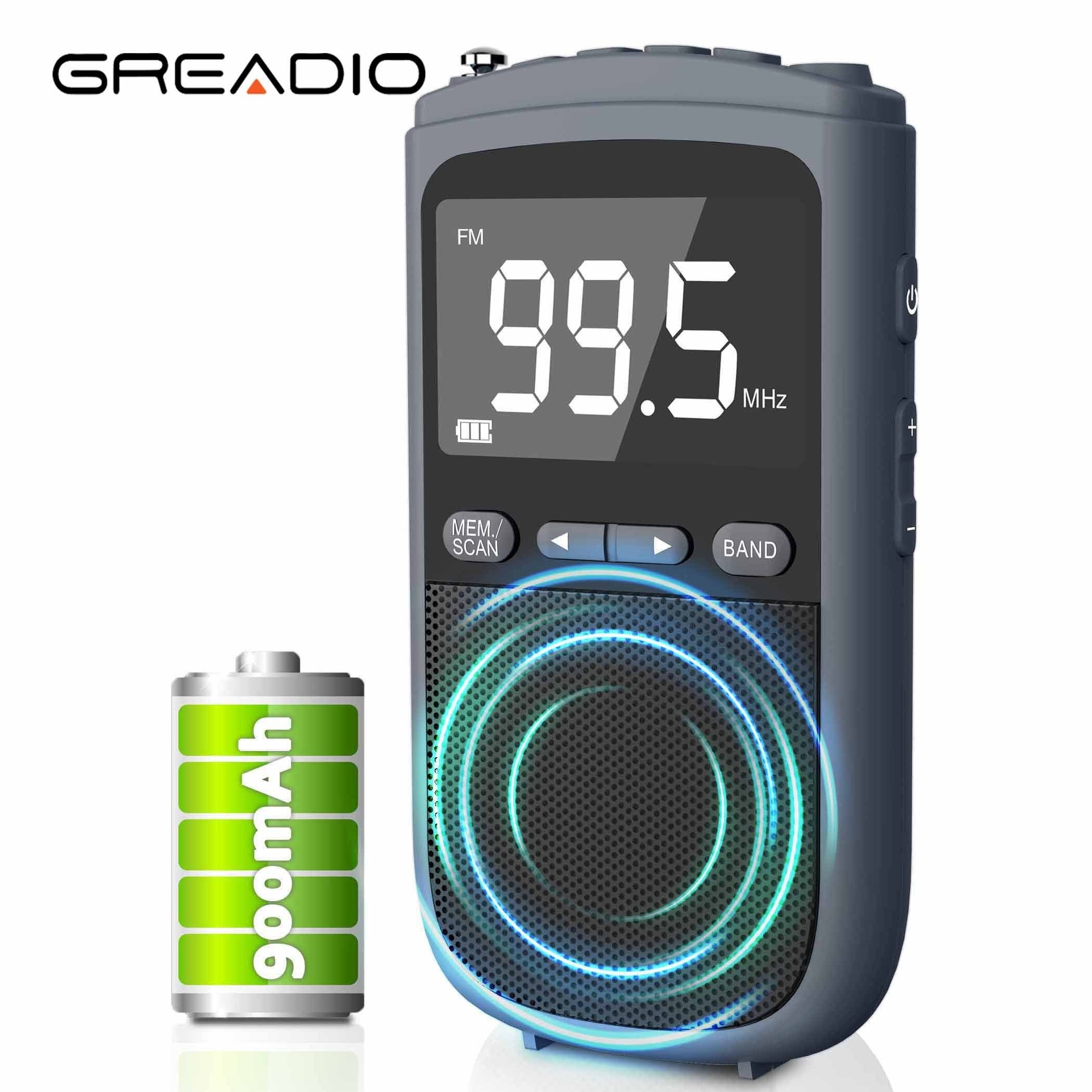 

Am Fm Radio: 900mah Rechargeable Transistor Pocket Radio With Best Reception , Portable Radio With Lcd Screen, Stereo Earphone Jack, Sleep Timer And Alarm Clock For Jogging, Walking