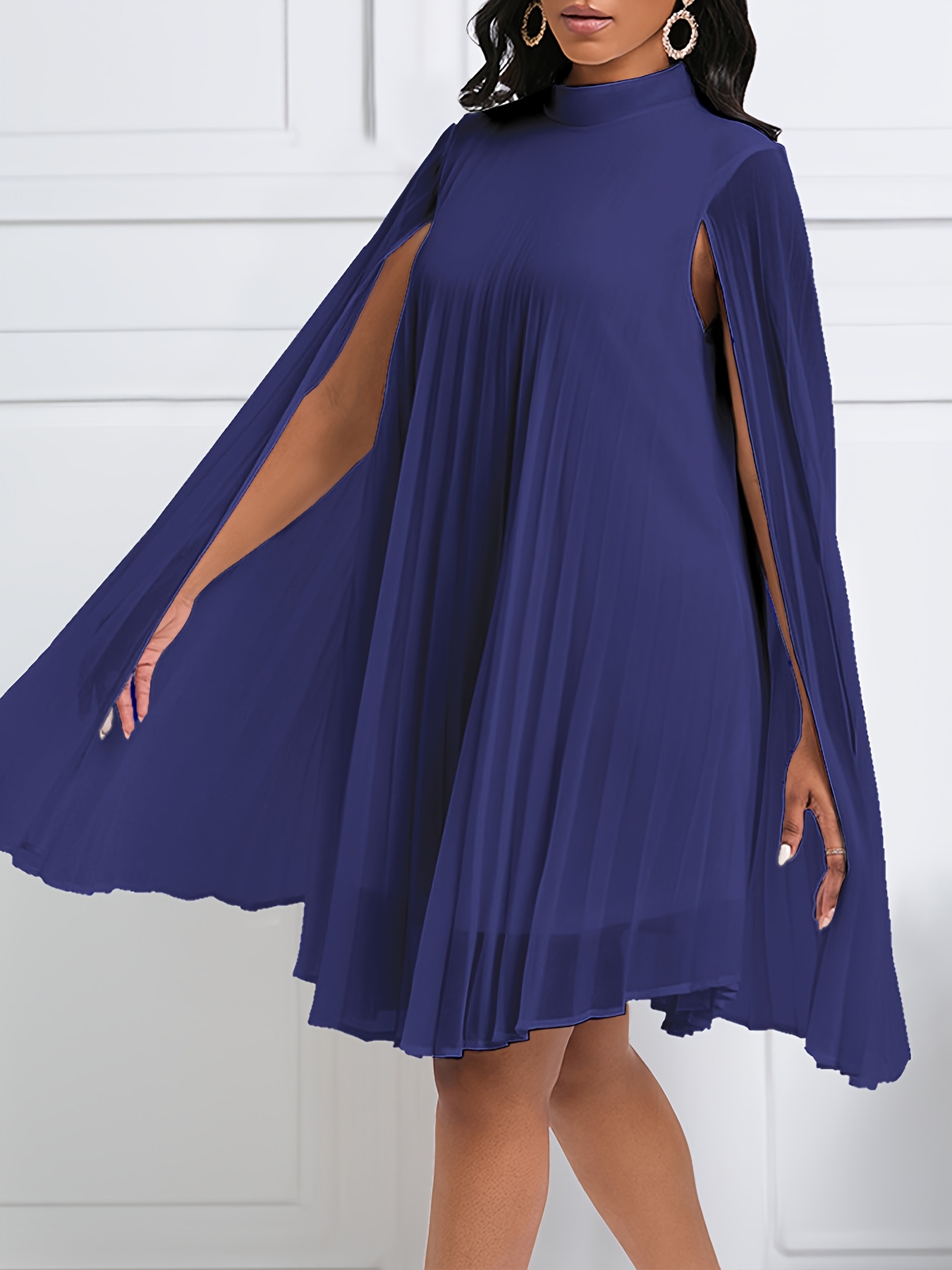 スーツ・フォーマル・ドレス layered cape dress plus size cape dress sold on Temu United States