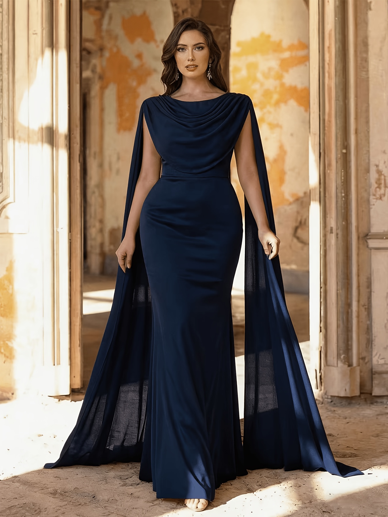navy long dress - Mauritius
