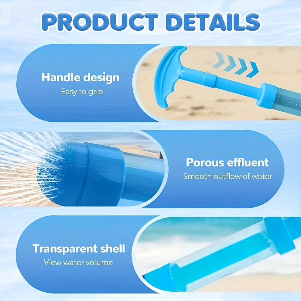 [夏日水枪] 耐用塑料夏日烟花水枪 | 按压喷射泳池海滩玩具，适合成人户外团体游戏、泳池水战与海滩派对 商品详情 2