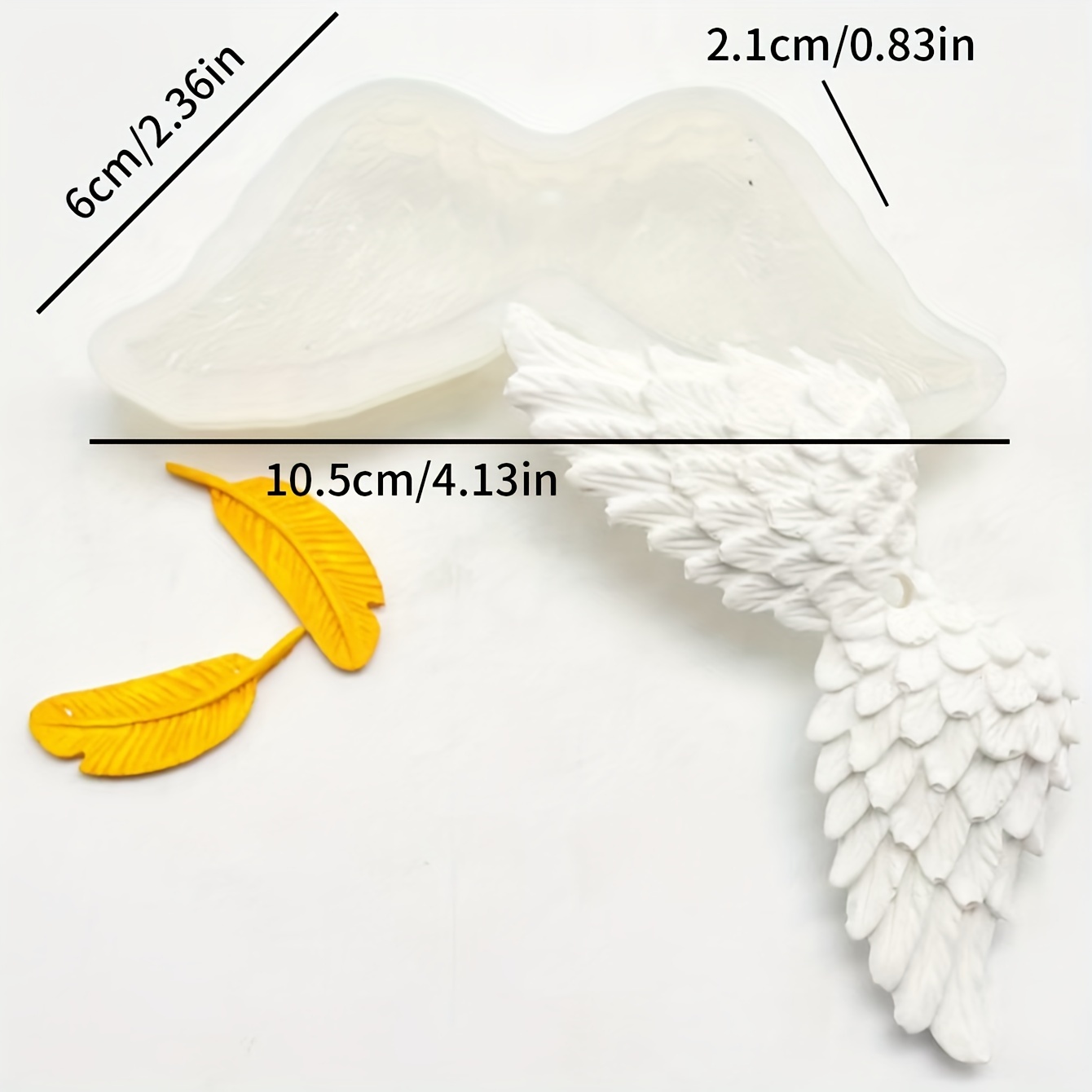 New Little Wings Pendant Diffuser Plaster Silicone Mold Home Car Decoration Wings Shape Silicone Mold