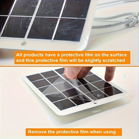 1 2pcs 5v 2w output usb solar charger with solar panels suitable for iphone samsung   and type c phones ideal for outdoor travel camping power banks   phone solar power charging great as a festival gift Product details 3