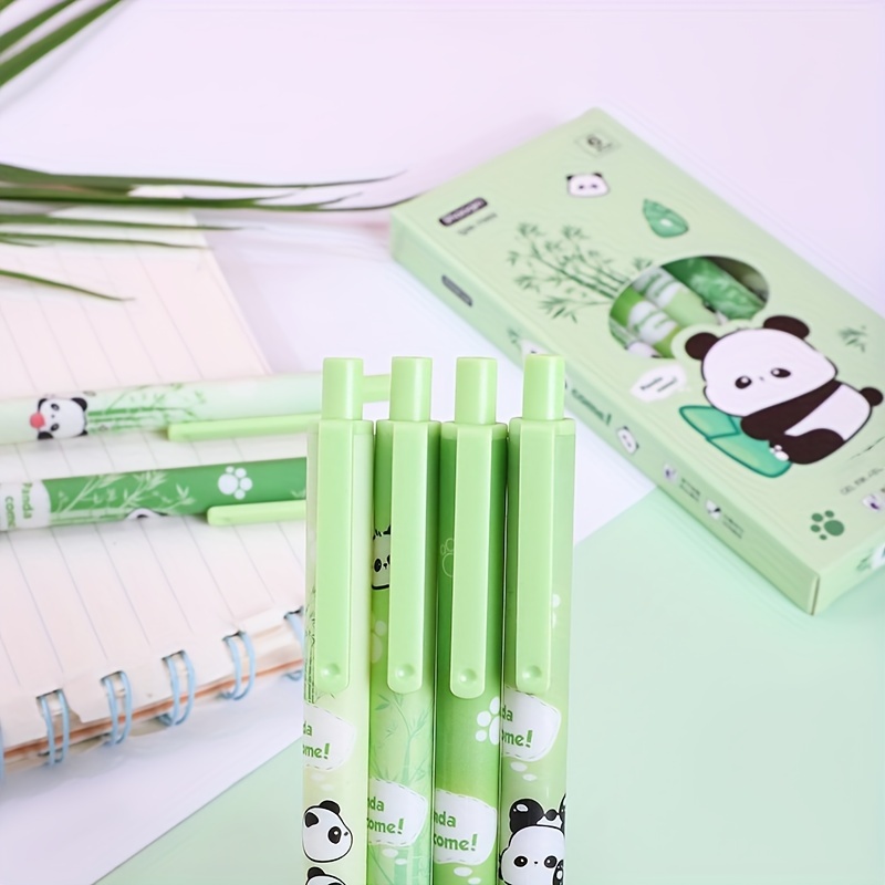 

48-piece Cute Panda Ballpoint Pens - Retractable, Medium Point, Black Ink - Perfect For Office & School Supplies A Must-have For Panda Lovers