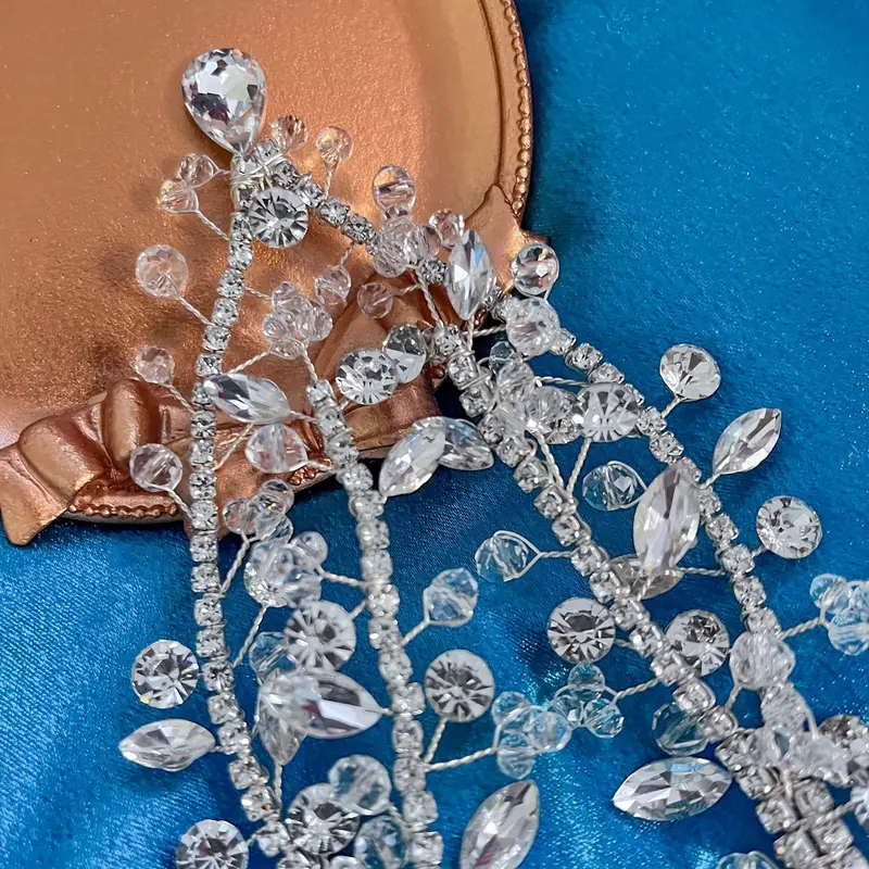 один элегантный головной убор в стиле бохо для невесты, украшение с блестками, индийский кулон, цепочка на лоб, украшение для свадьбы, аксессуар для головного убора, детали 2