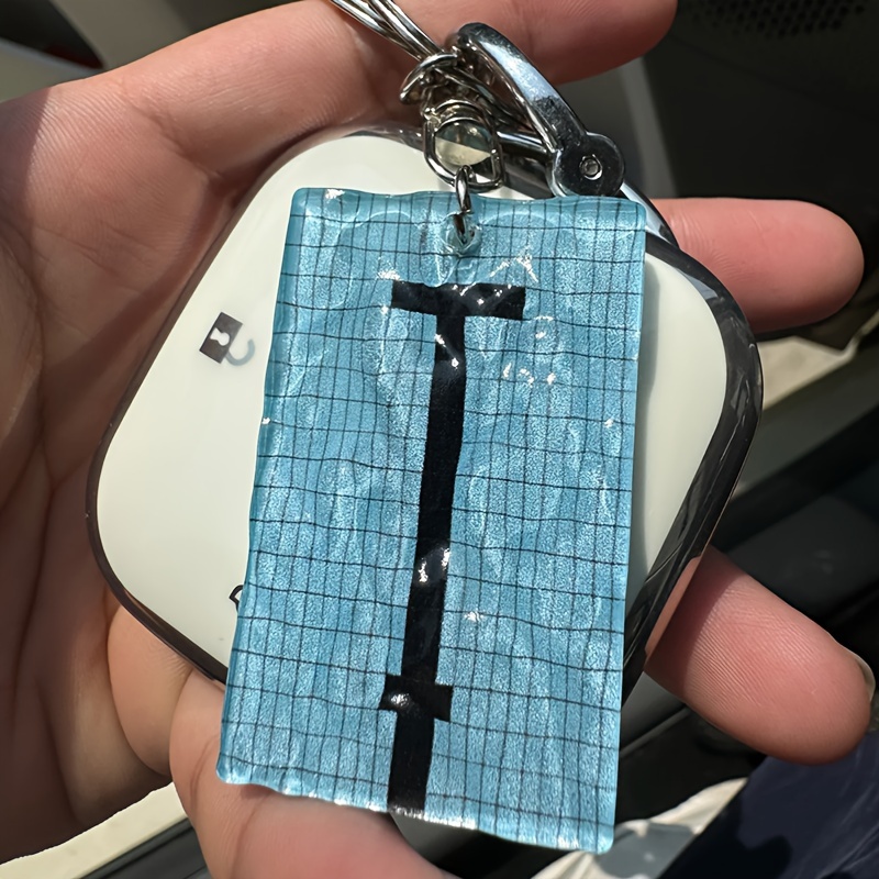 Alloy Keychain In Of A Swimming Pool, Featuring A Water , Suitable As A Backpack Charm Or Creative Gift Accessory