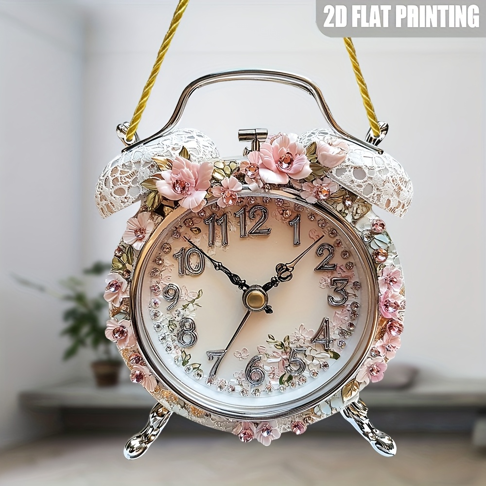 

A 2d Colorful Clock Sun , Decorative Sign, Acrylic Pendant (7.8/6.4 Inches), Acrylic Decoration, Fun Decor, Window Art Decoration, Room Decor, Living Room Decor, A Gift For Family.