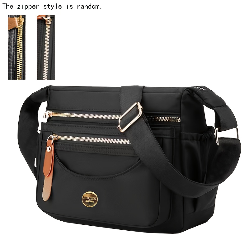Unisex Multi-Layer Shoulder Bag, Versatile Crossbody Option