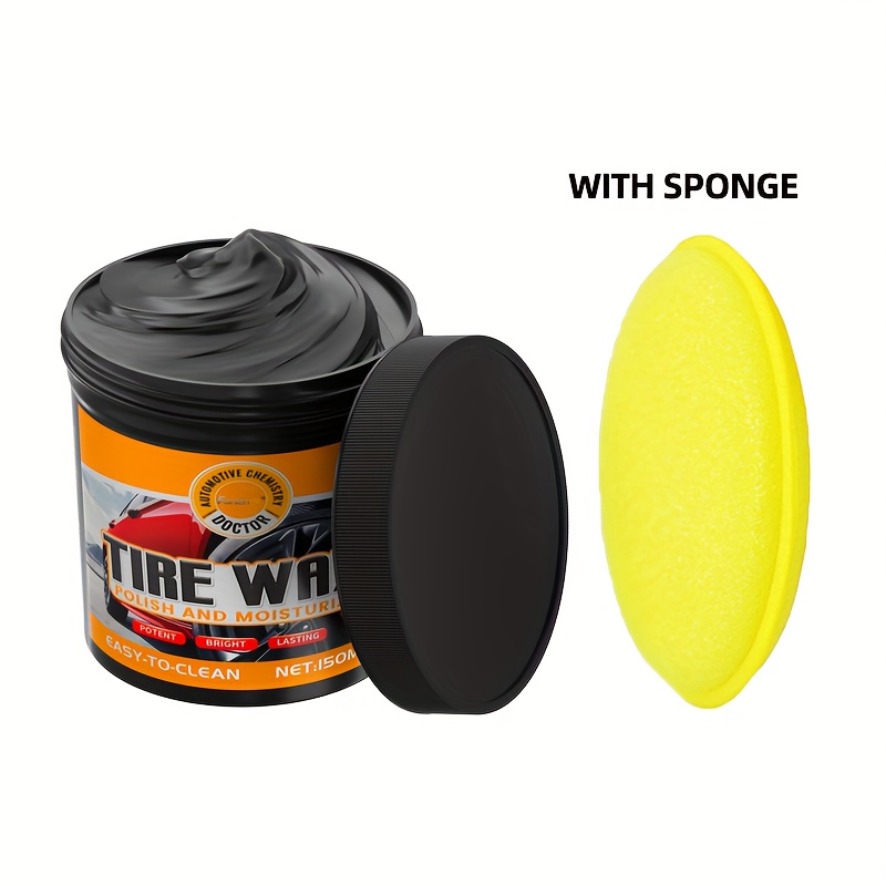 TEMU Farienne 150g Tire Wax Polish And Care Kit – Advanced Tire For Rubber, Plastic, Leather Surfaces – Protective Coating For Wheel Detailing – Restores Aging, Prevents Fading & Cracks