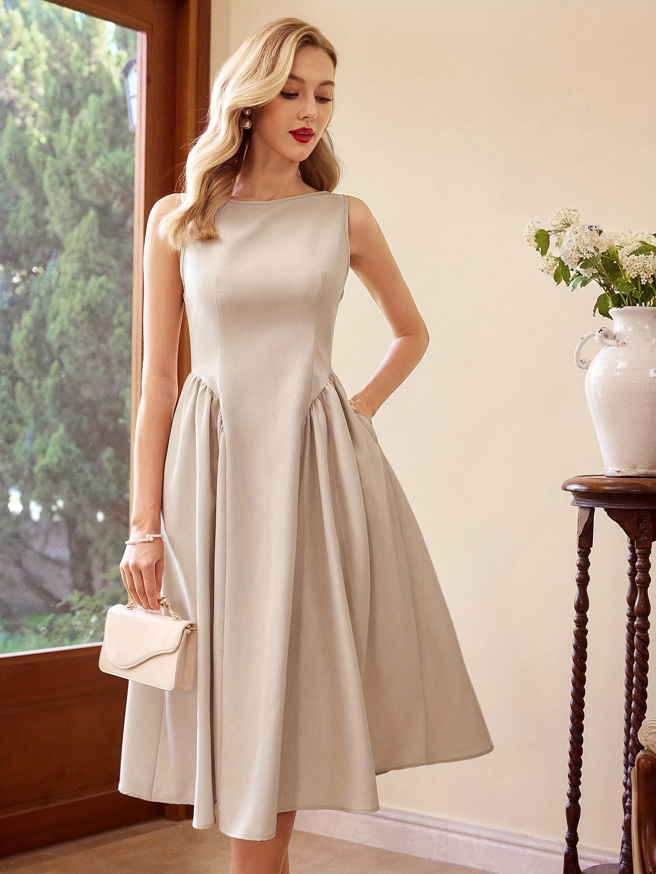 boat neck dresses for women