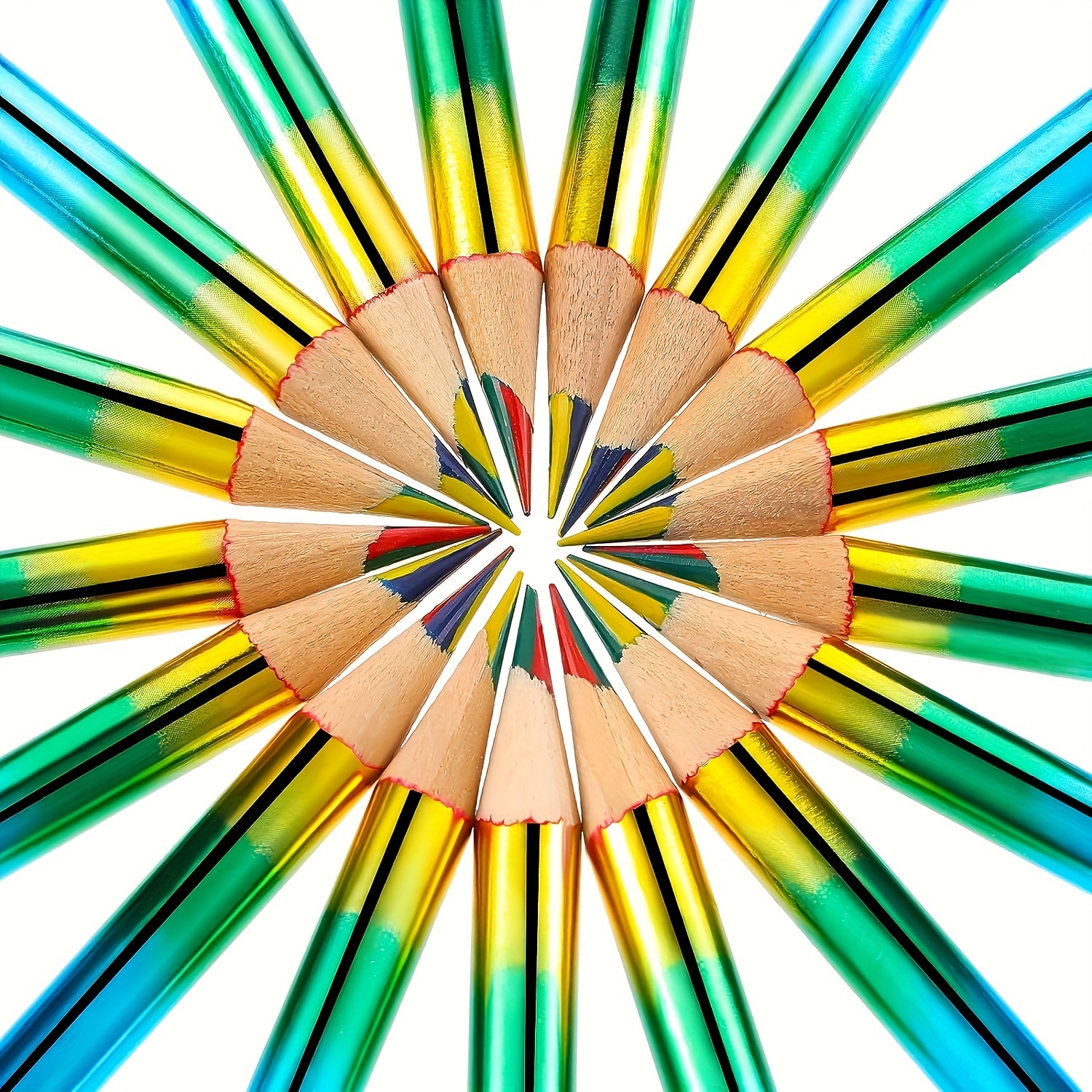 Rainbow Colored Pencils 4 Color In 1 Colorful Rainbow - Temu United Arab  Emirates